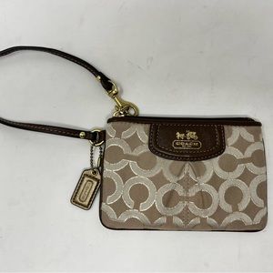 Coach Optic Wristlet Brown Bag